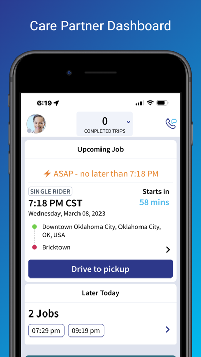 SendaRide Care Partner Screenshot