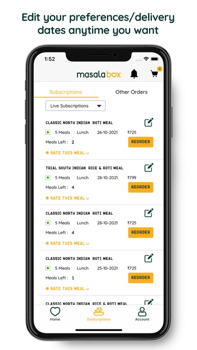 Masala Box - Homemade Meals Screenshot