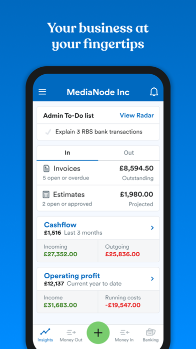 FreeAgent Mobile Accounting Screenshot