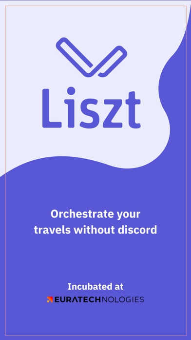 Liszt : travel organiser Screenshot