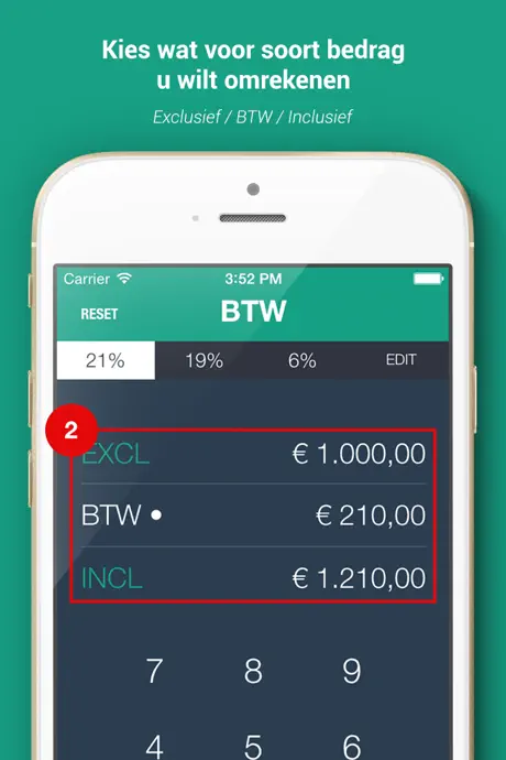 BTW berekenen app - BTW