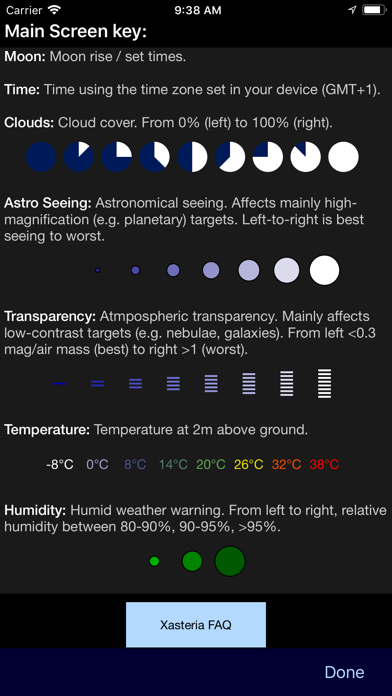 Xasteria: Astronomy Weather Screenshot