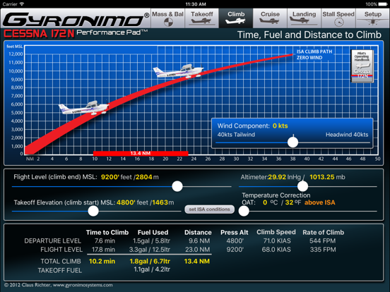 C172N Performance Pad iPad screenshot 4 - Education app
