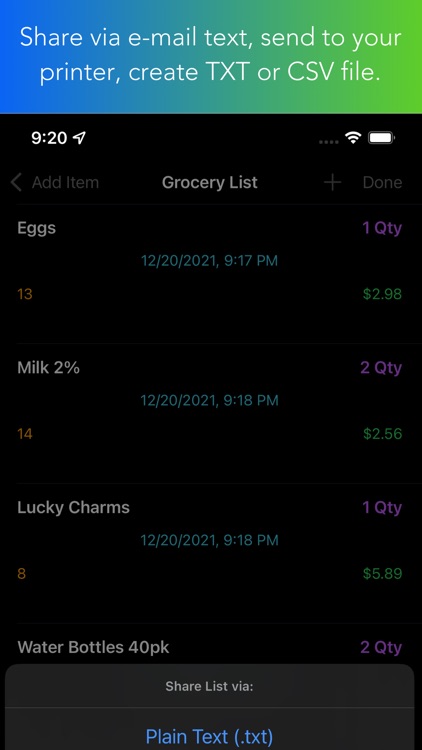 Jot Shopping List screenshot-3