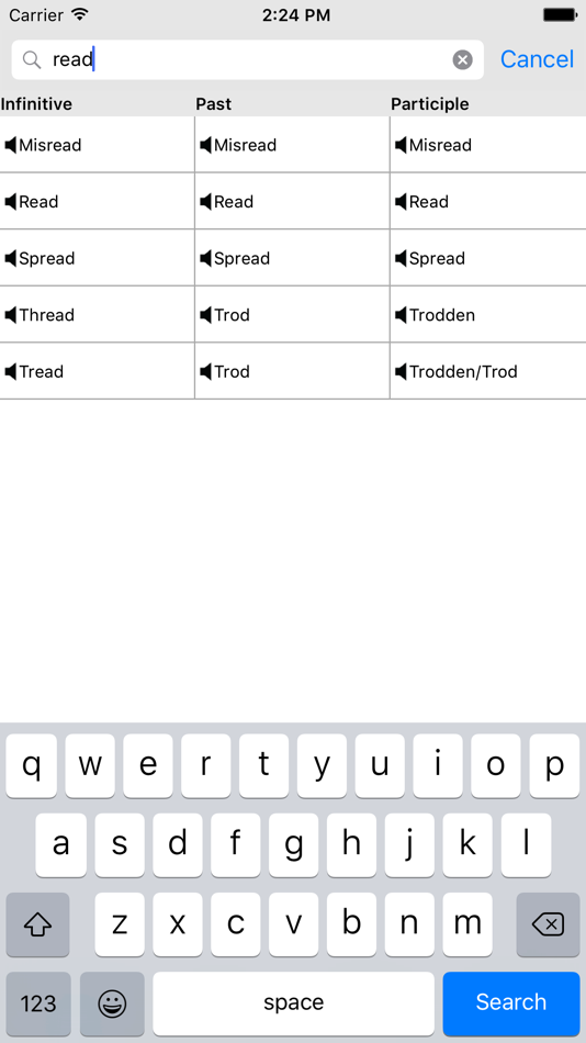 #2. English Irregular Verbs List (iOS) 由: Fabricio Cordova Lucero