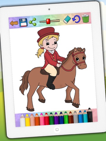 Horses Coloring Book Game iPad screenshot