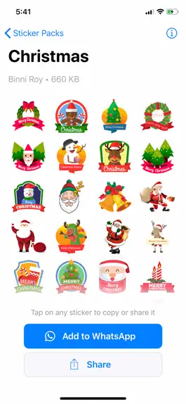 Game screenshot Christmas Stickers -WAStickers apk