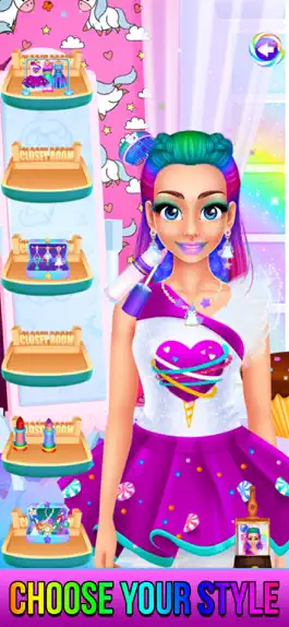 Game screenshot Rainbow Unicorn Candy Salon apk