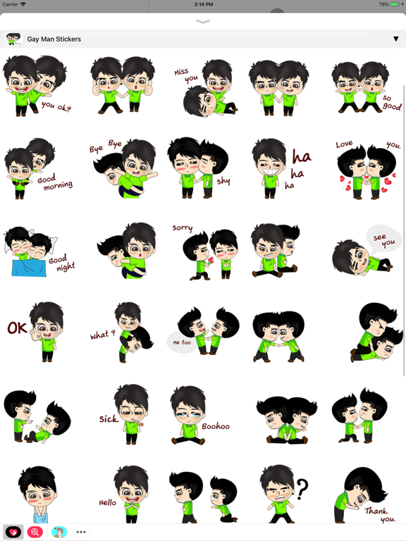 Gay Sticker iPad screenshot 8 - Stickers app