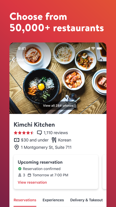 OpenTable Screenshot