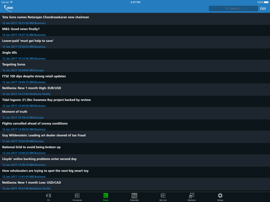 Worldwide Currencies FX, News iPad screenshot 5 - Finance app