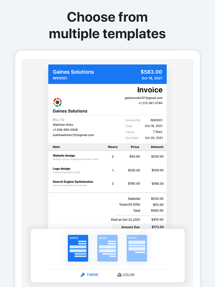 Invoice Create Quick and Simple