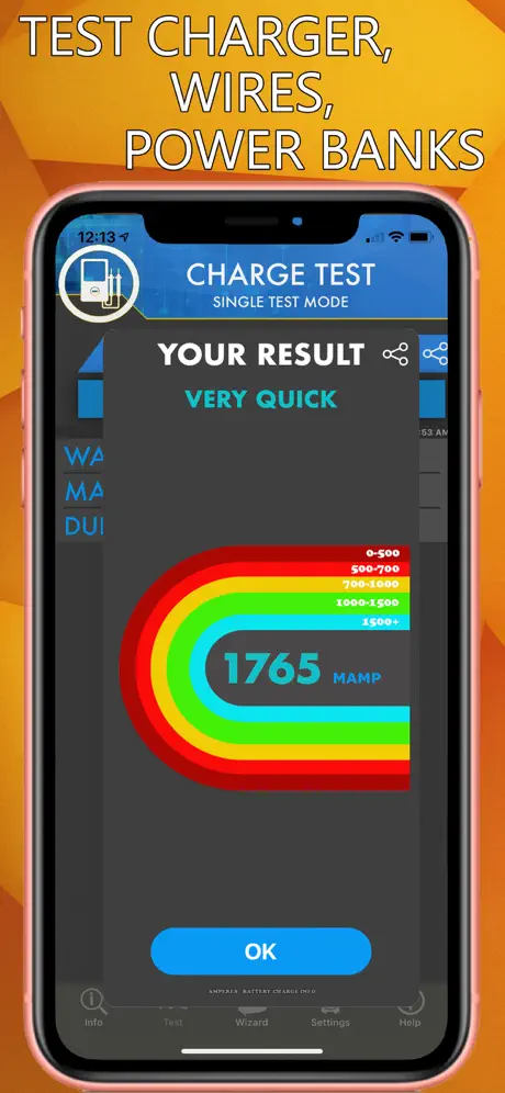 Ampere - battery charge info