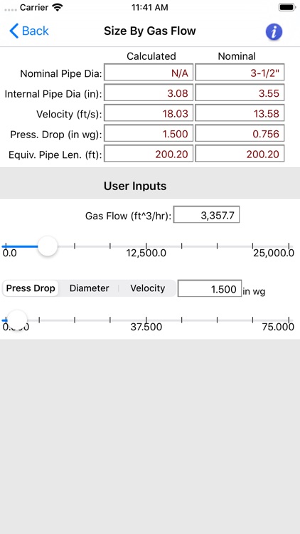 HVAC Pipe Sizer - Gas Plus