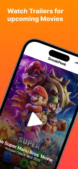 Game screenshot SneakPeek - Movie Trailers apk