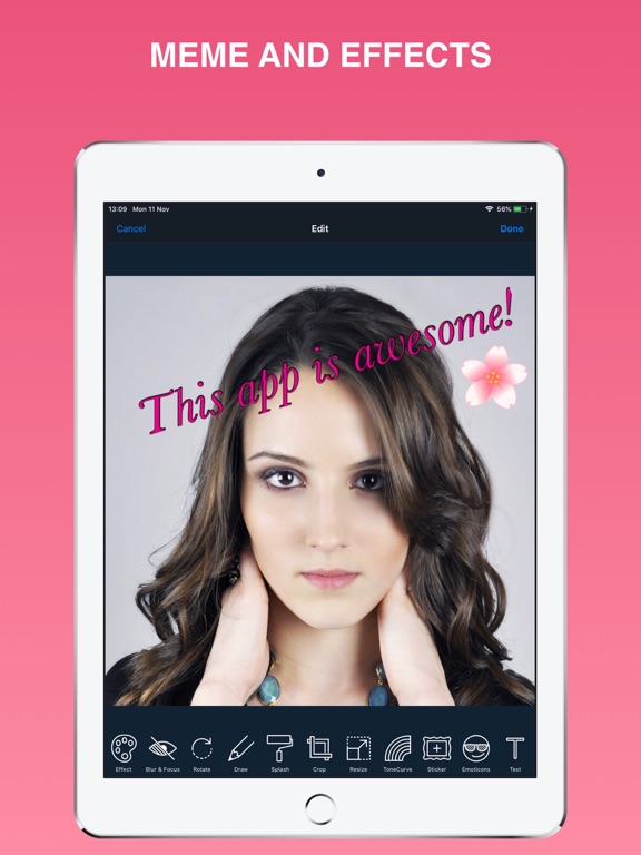 Face make up: beauty tool iPad screenshot 4 - Photo & Video app