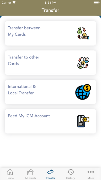 ICM.com MasterCard Screenshot