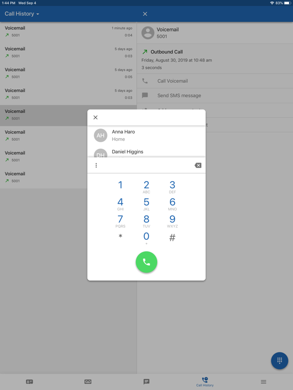 IntelliVoice FusionUC iPad screenshot 6 - Productivity app