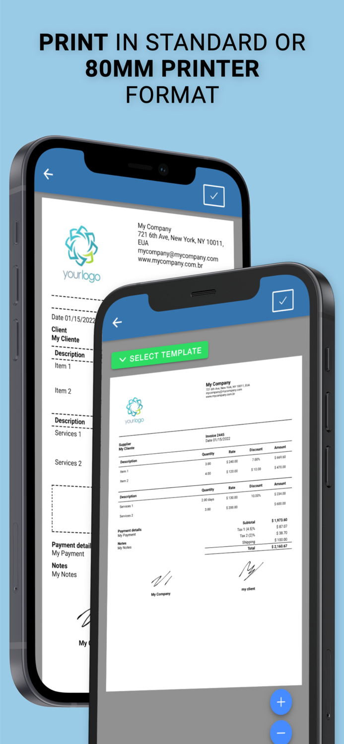 Receipt Invoice and Estimate