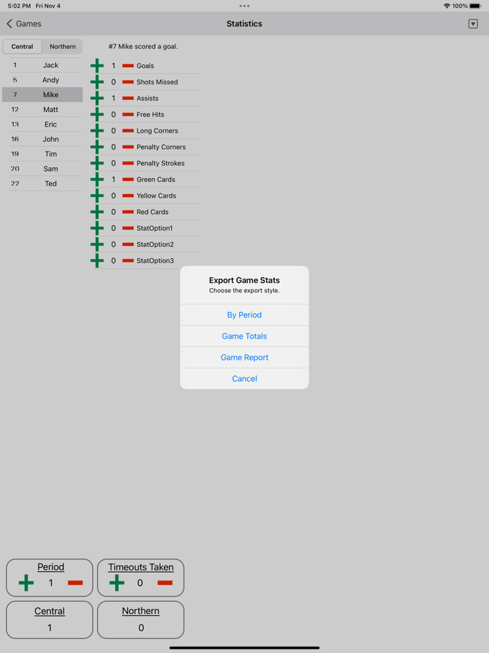Field Hockey Statistics