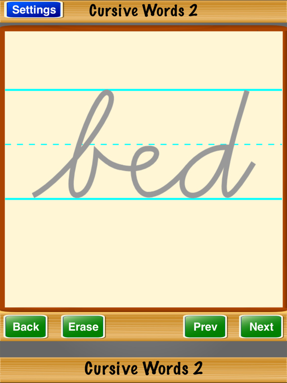 Cursive Words 2 iPad screenshot 1 - Education app