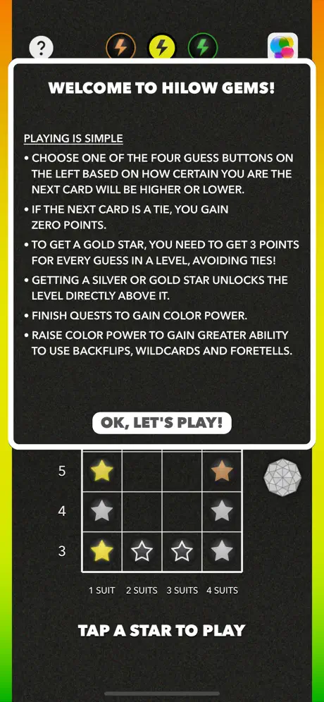 HiLow Gem Quests