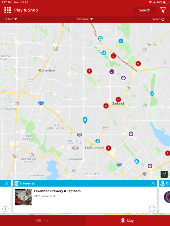 Visit Garland Texas iPad screenshot 6 - Travel app