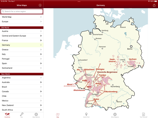 Wine Maps iPad app afbeelding 1