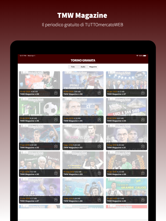 TorinoGranata.it iPad screenshot 6 - Sports app