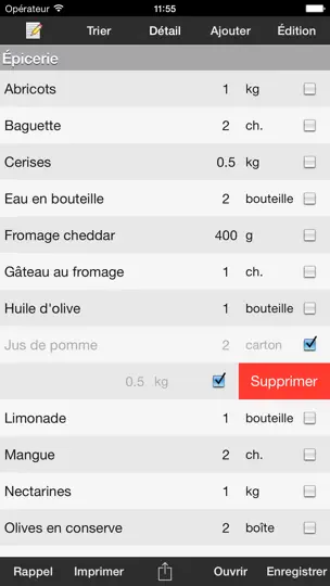 Capture d'écran de Listes D'achats sur iPhone 1