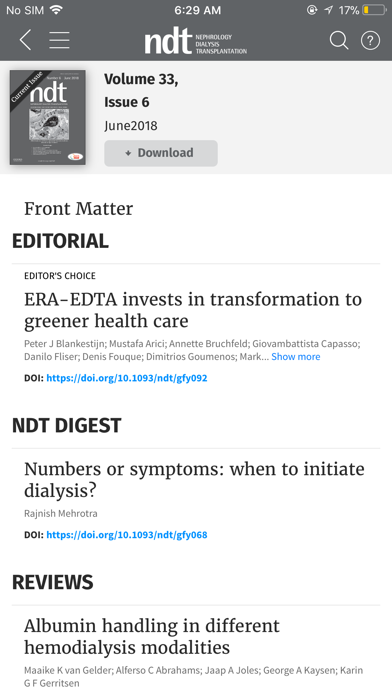 Screenshot #3 pour ERA-EDTA Journals