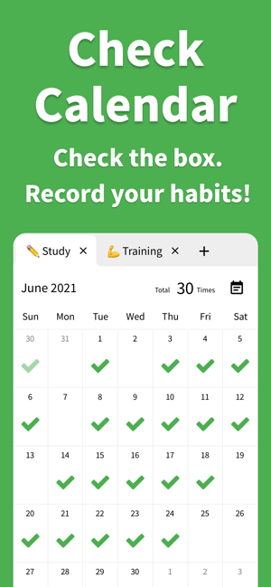 ‎Check Calendar - Habit Tracker Screenshot