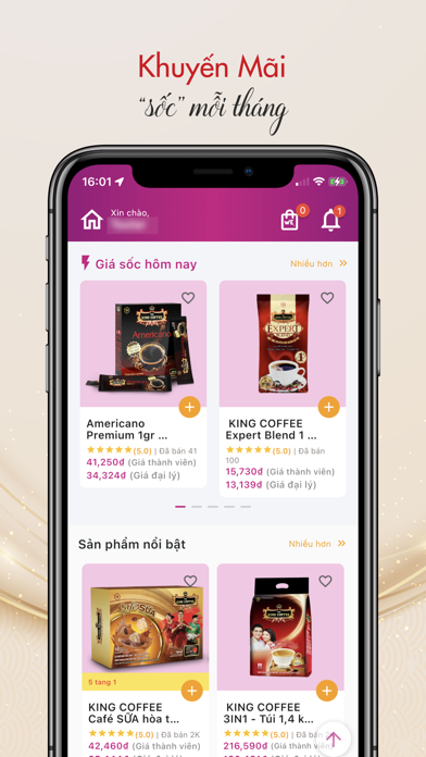 King Coffee Super App Screenshot