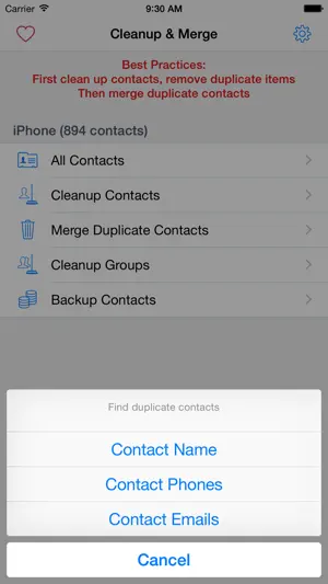 Clean,Merge Duplicate Contacts screenshot 4