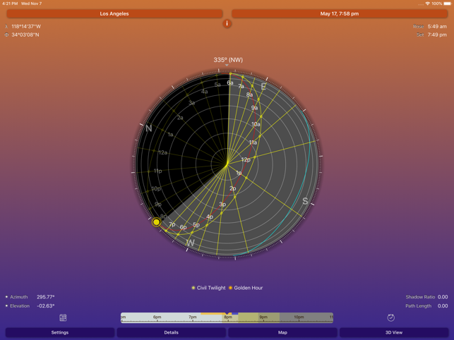 Sun Seeker - Captură de ecran Tracker & Compass