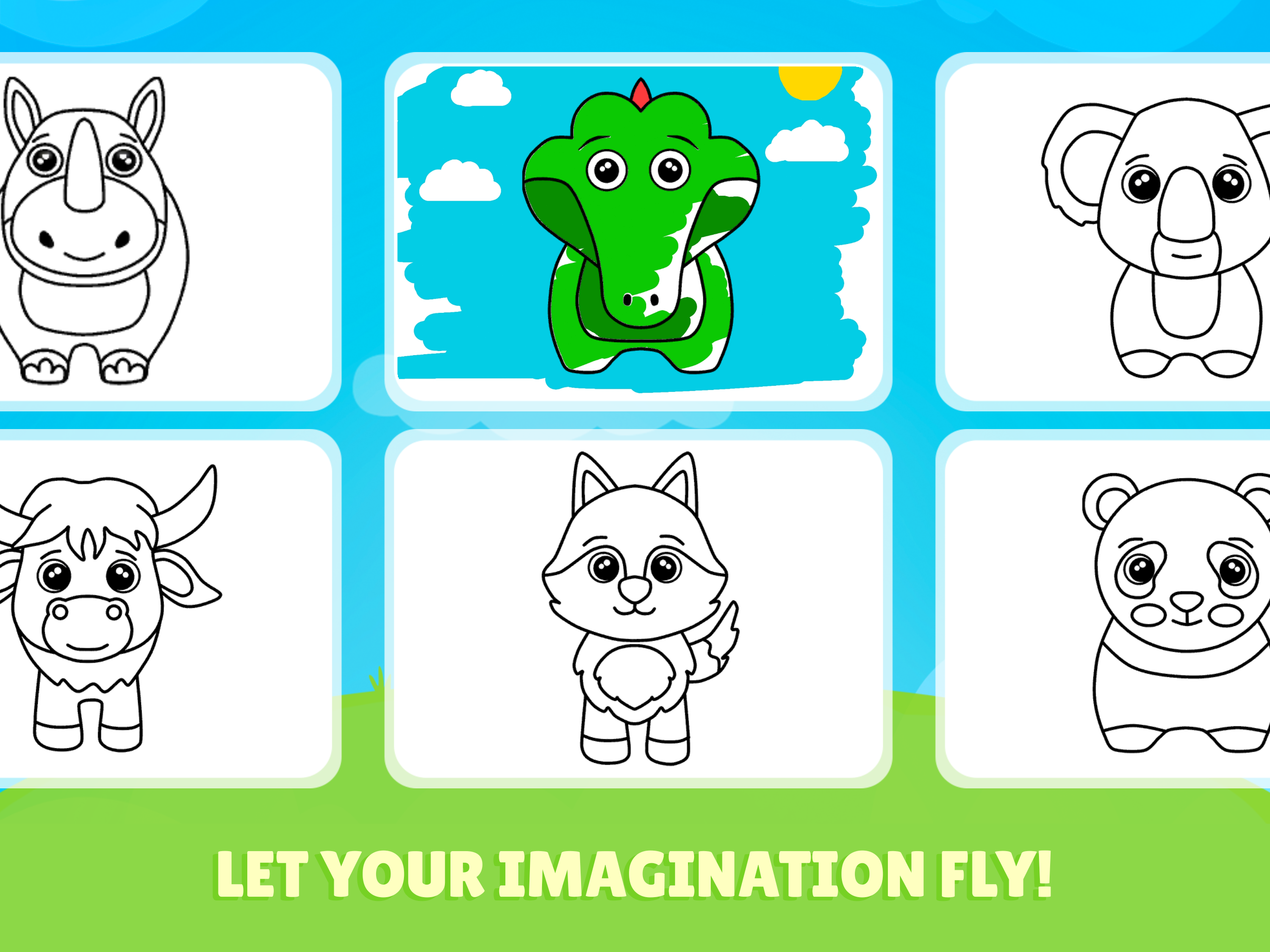 Colouring game kids toddlers