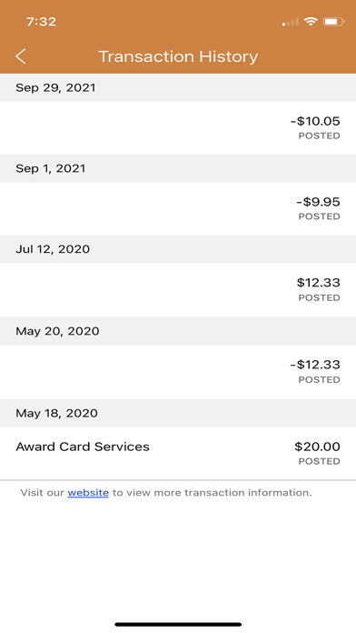 My Award - Award Card Services Screenshot