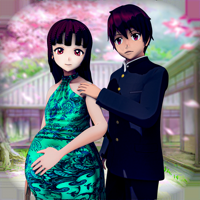 Pregnant Mom and Baby Anime Game