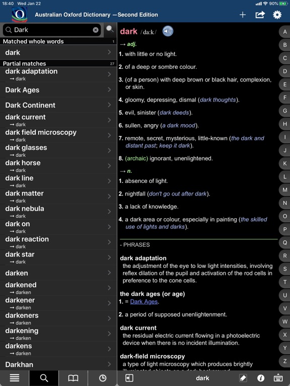 Australian Oxford Dictionary iPad screenshot 6 - Education app