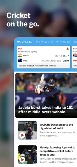 Game screenshot Cricinfo - Live Cricket Scores mod apk