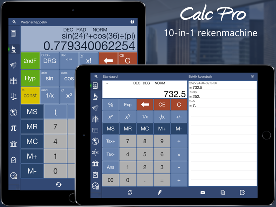 Calc Pro HD - Top Rekenmachine iPad app afbeelding 1