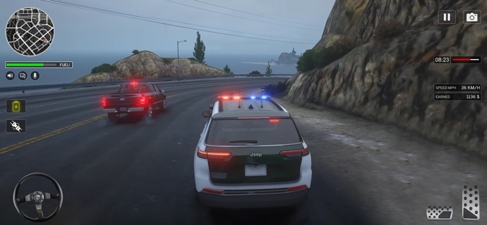 Police Van Driver Games Chase