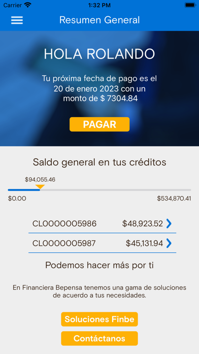 FinBe Clientes (Bepensa) Screenshot