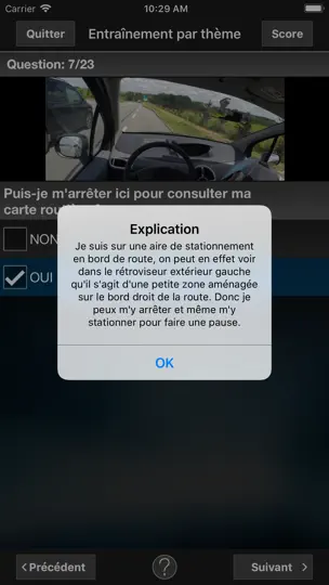 Capture d'écran de Quiz Code De La Route sur iPhone 3