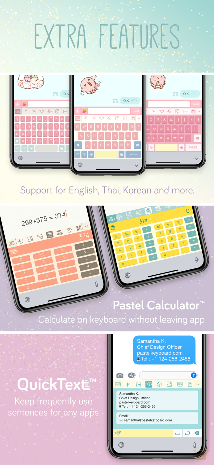 Pastel Keyboard Themes Color