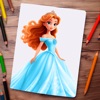 Drawing princess colorbook icon