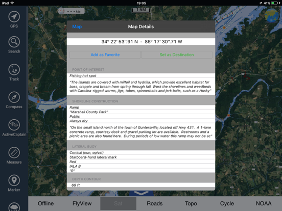 Screenshot #5 pour Maine Lakes - GPS fishing maps