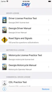 georgia dmv test prep iphone screenshot 1