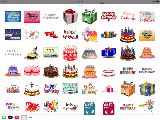 Happy Birthday Stickers 2017