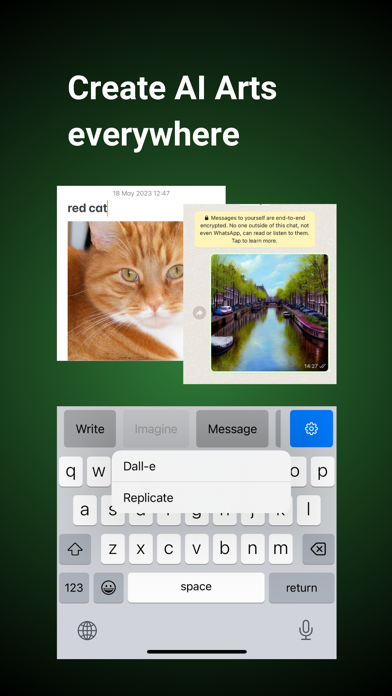 AI chat & AI art: X Keyboard Screenshot
